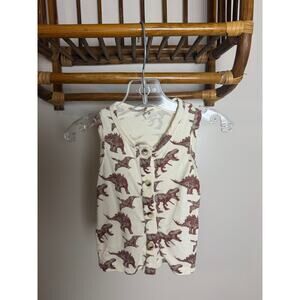 Kate Quinn toddler brown dinosaur tank top